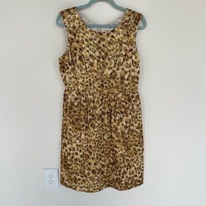 J. Crew collection “cheetah” print dress. Size 10. 3 bow details on back. NWT.